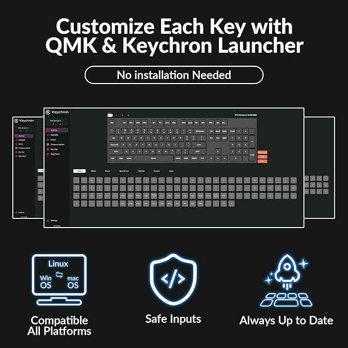 Keychron K10 QMK Bluetooth Wireless/Wired Mechanical Keyboard, Full-Size Layout Hot-Swappable Gaming Keyboard with Keychron Super Brown Switch, RGB Backlit, Aluminum Frame for Mac/Windows-Version 2