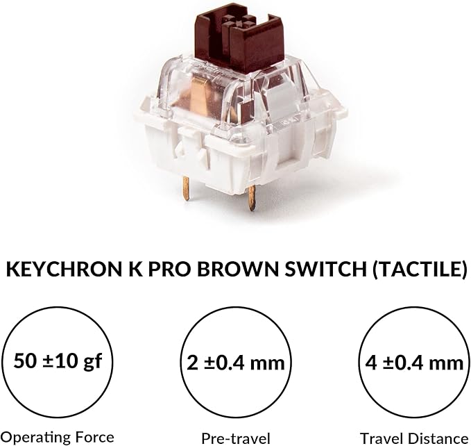 Keychron V1 Wired Custom Mechanical Keyboard, 75% Layout QMK/VIA Programmable Macro with Hot-swappable Keychron K Pro Brown Switch Compatible with Mac Windows Linux (Frosted Black - Translucent)