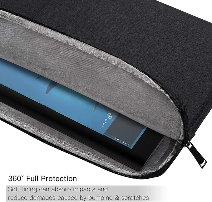 Portable Drawing Tablet Sleeve Carrying Case for HUION KAMVAS 13/ Inspiroy 2 Large/H1060P/H950P, XP-Pen Deco 01 V3, Black