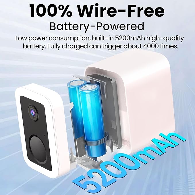 2K Security Cameras Wireless Outdoor, Free Cloud Storage, Integrated Spotlight & Siren, AI Motion Detection, 2-Way Audio, 1-6 Months Battery Life, Cameras for Home Security Support 5GHz WiFi, IP66