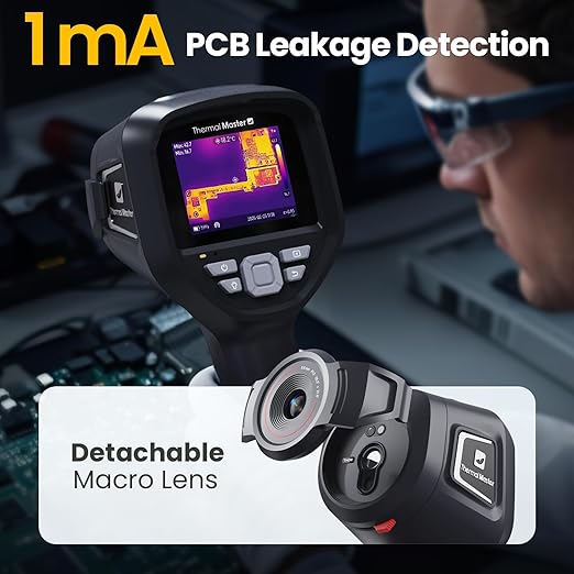 Thermal Master Handheld Thermal Camera, 512×384 X³IR Resolution, Thermal Imaging Camera with 2MP Visual Camera, 640×480 3.5" IPS Screen Thermal Imager with Laser, -4℉to 1022℉, 60Hz, 35mK(Thor 001)