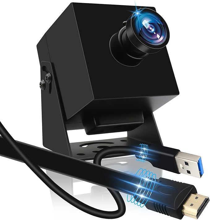 MMlove 4K HDMI Camera High Speed 60FPS USB Webcam 8MP Streaming with 120 Wide Angle Lens H.264 2X Digital Zoom Simultaneous Output Close up Lightburn for PC Laptop