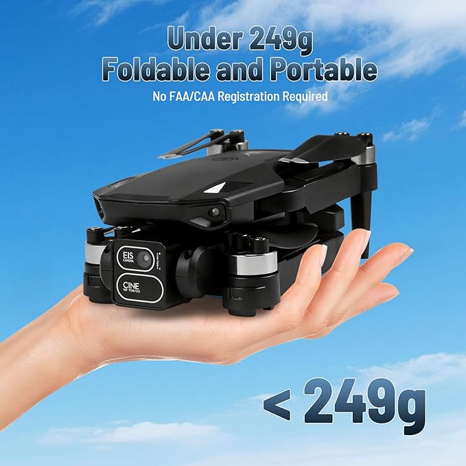 Mini Drone with Camera, 4K HD FPV Drone for Beginners,Brushless Motor, Altitude Hold, Gesture Selfie, One key Return/Emergency Stop,3D Flips, Waypoint Fly, 2 Batteries,Foldable RC Quadcopter.