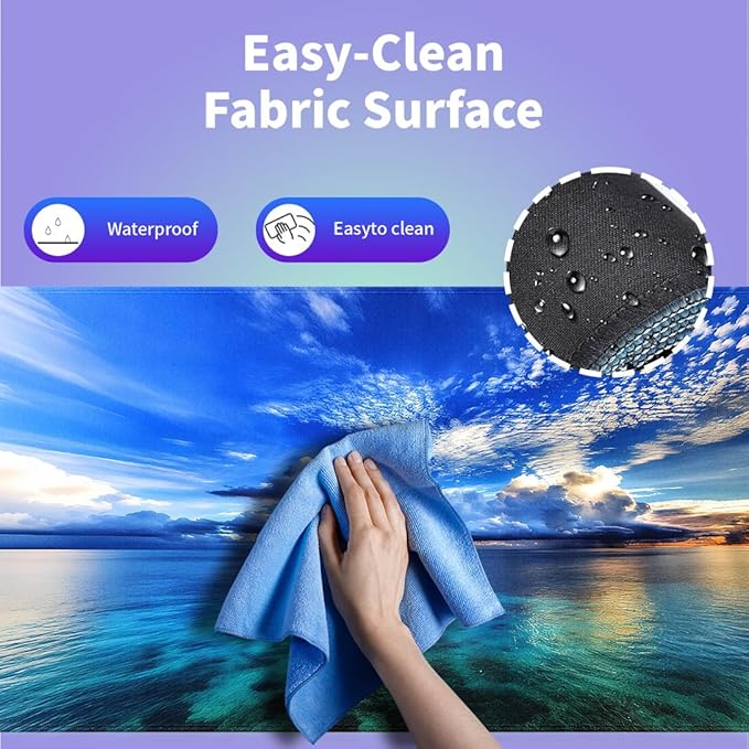 Large Gaming Mouse Pad (31.5" x 15.8")- Maldives Islands Paradise Majestic Tranquil Ocean Scene Mirrored Waters Overcast Clouds, Extra XXL Office Decor, Premium Stitched Anti-Slip Desk Mat