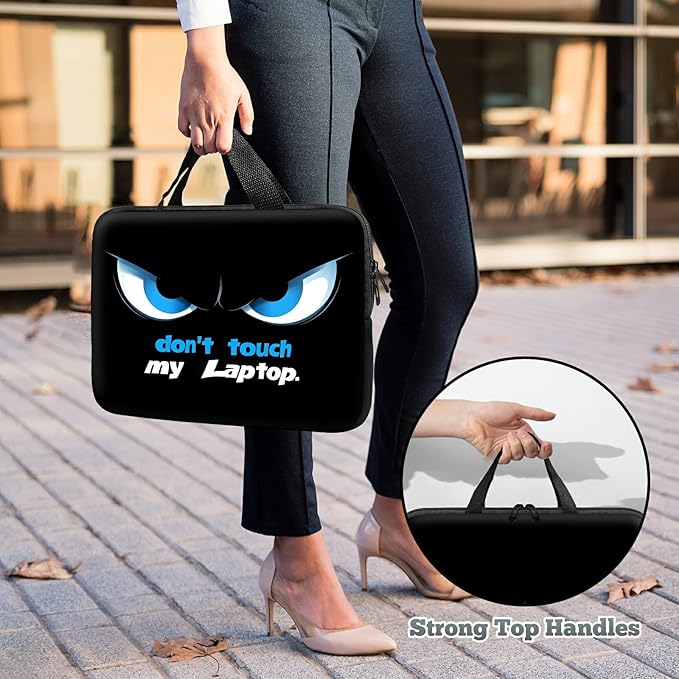 Laptop Sleeve Case Bag 13 inch, Don't Touch My Laptop Slim Carrying Case Handbag Travel Laptop Bag for 13 inch MacBook Air M3/M2/Pro M2/ 13" iPad Pro/Air M4/M2 2024