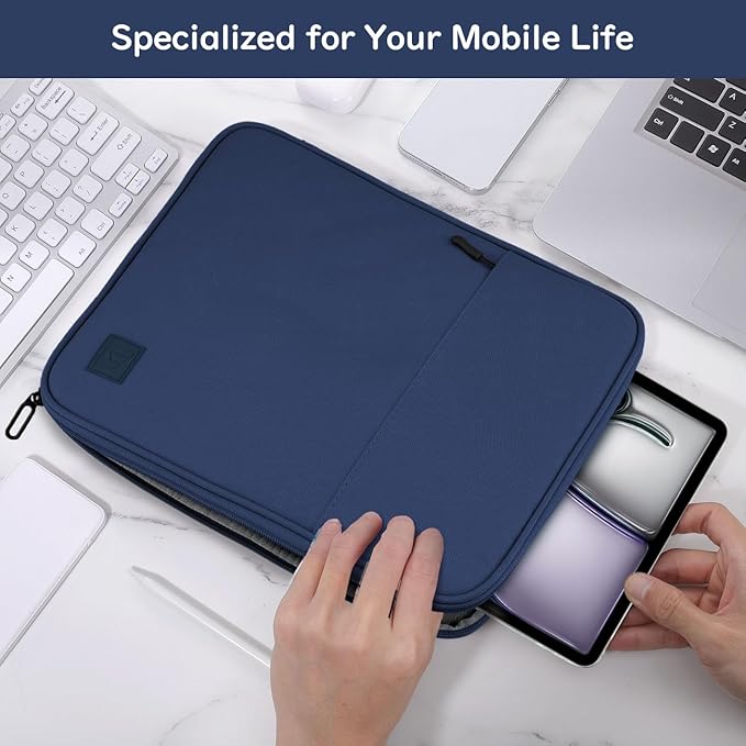 Dadanism 13 Inch Tablet Sleeve Padded Carrying Case for New iPad Air 13" M4/M3 2026/2025, iPad Pro 13" M5/M4 2025/2024, Galaxy Tab S10+/S9 FE+/S9+ 12.4", Remarkable Paper Pro 11.8", Denim