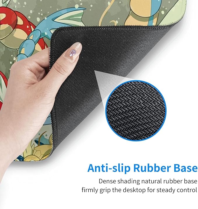 Large Gaming Mouse Pad,Japanese Ukiyoe Anime Dragon Mousepad,Stitched Edges,Non-Slip Rubber Base,Long Extended Desk Mouse Mat(31.5"x12")