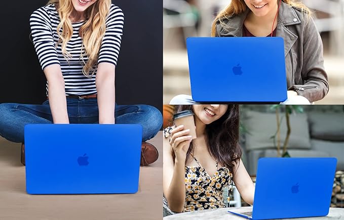 CISSOOK Matte Blue Compatible with MacBook Air 13 inch Case A2337 M1 A2179 A1932 Model 2021 2020-2018 Release, Plastic Hard Shell Cover with Keyboard Cover for Mac Air 13.3" with Touch ID, Blue