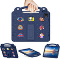 Kids Case for iPad Air 13 inch M3 2025/M2 2024,iPad Pro 13 inch M4 2024 & iPad Pro 12.9 inch Case 6th/5th/4th/3rd Gen 2022 2021 2020 2018 with Stand/Pencil Holder/Handle, Navy Blue Bear