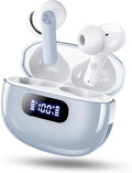 Wekily Wireless Earbuds, Bluetooth 5.3 Headphones with LED Power Display, 2025 New Wireless Earphones, HiFi Stereo,4 ENC Noise Cancelling Mic, 48H Playtime Mini Case IP7 Waterproof for iOS Android