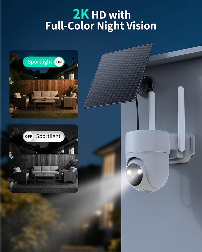 LIWAN 4G LTE Cellular Security Cameras Wireless Outdoor 2-Pack, Solar Powered No WiFi Security Camera with SIM Card, 2K HD Color Night Vision, 360° View Off-Grid Cam for Farm, Cabin, Construction Site