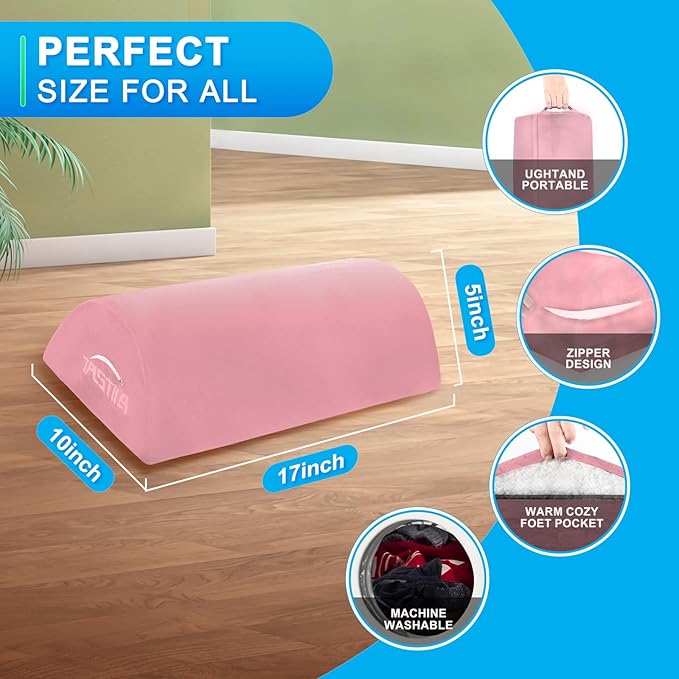 TALSTILA Foot Rest for Under Desk at Work, Footrest with Warm Plush Feet Pocket, Ergonomic Foam Foot Stool, Under Desk Footrests, for Office Desks & Office Chair - Back & Leg Pain Relief