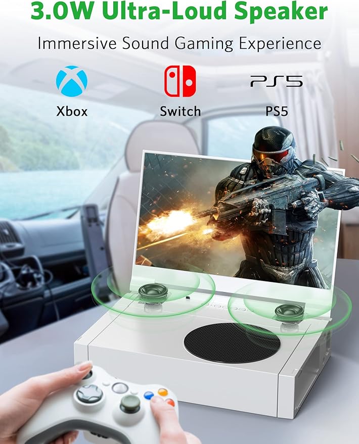 DEPGI 14" Portable Monitor for Xbox Series S (Not Included), 60Hz 1080P HD IPS Portable Gaming Monitor with Remote Control,Portable Monitor with HDR10,AMD FreeSync, 2X HDMI