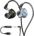 in Ear Monitor Headphones, HiFi IEM Wired Earbuds, Deep Bass Sound Isolating Earphones with USB C to 3.5mm Adapter and Detachable 2 Pin Cable for Singer/Musicians/Drummers