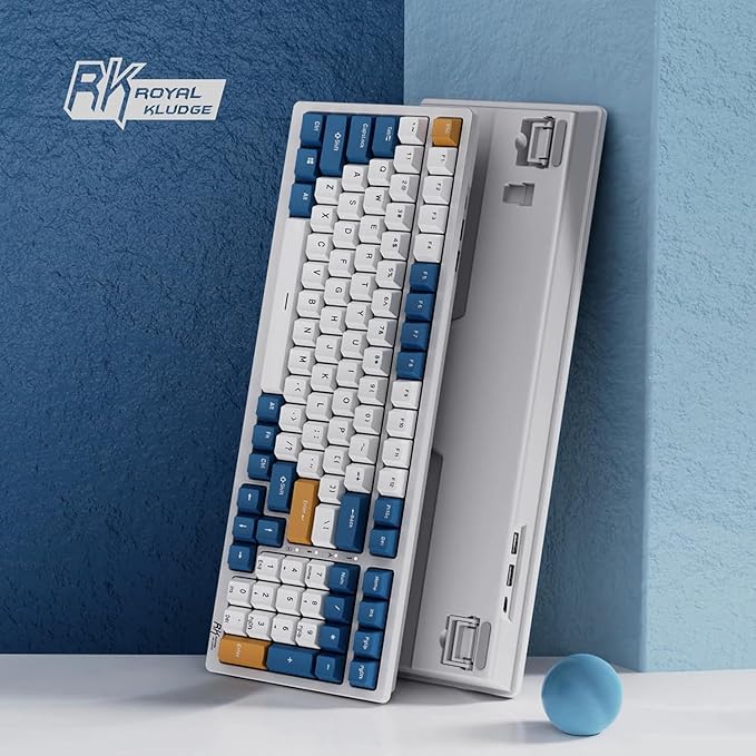 RK ROYAL KLUDGE RK98 Wireless Mechanical Keyboard, Triple Mode 2.4G/BT5.1/USB-C Custom Switches Keyboard with Number Pad, Pre-lubed Linear Switches RGB Backlit Gaming Keyboard, Software Support