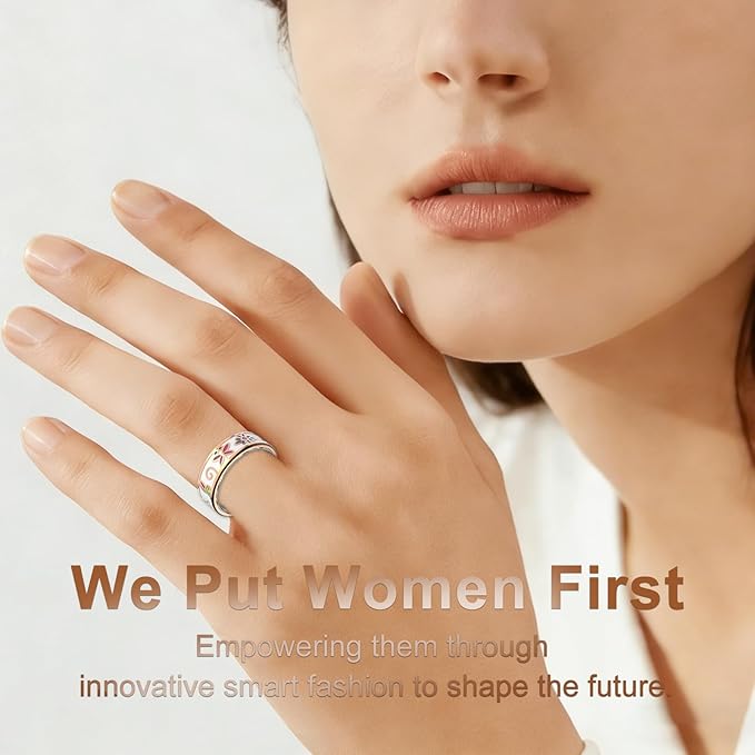 Enamel Craft Smart Ring for Women & Men, No Subscription Fitness Tracker with Heart Rate, Sleep Tracking, SpO2 – IP68 for iOS & Android (Enamel Color, 12)