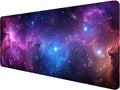 Galaxy Gaming Mouse Pad Starry Sky Planet Black Hole Extended Gaming Mouse Pad Mat with Stitched Edge Non-Slip Base Big Mouse Pad 31.5"x11.8" Office Computer Keyboard Laptop Home