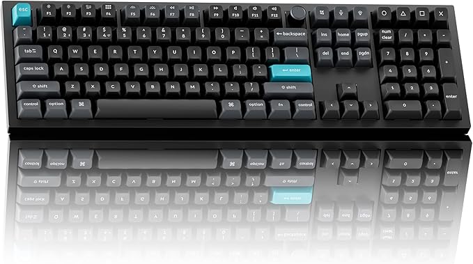 Keychron Q6 Ultra 8K Polling Rate Aluminum Wireless Mechanical Keyboard, 2.4 GHz/Bluetooth/Wired Full-Size Custom RGB, Hot-Swappable Silk POM Brown Switch for Mac Windows Linux - Black