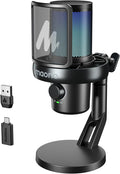 MAONO Wireless/USB Microphone for PC, Condenser Gaming Mic with Software AI Voice Change,3-Level Noise Cancellation,Custom RGB, for Streaming Recording Podcast PS5 PS4 Twitch YouTube, DM40 Pro