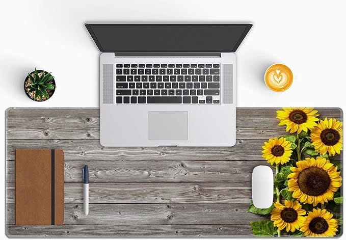 Sunflower Desk Mat - Large XL Mouse Pad & Keyboard Pad for Home Office Essentials