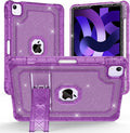 ZoneFoker Case for iPad Air 5th/4th Generation Case (2022/2020) 10.9'', for iPad Pro 11 Inch (4th/3rd/2nd/1st Gen), Hard Sturdy Slim Cover for iPad Air 5 4 th with Pencil Holder/Stand, Purple Glitter