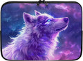 Galaxy Wolf Laptop Protective Sleeve for Women Men Computer Sleeve 10 inch Laptop Case Bag Portable Computer Carrying Case Suitable GITS for Teens Boys Tablet Bags Purple