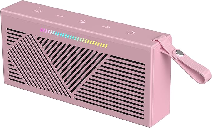 HOTTABLET Bluetooth Speaker Wireless Portable IPX5 Waterproof for Home Party Outdoor Beach, Pink