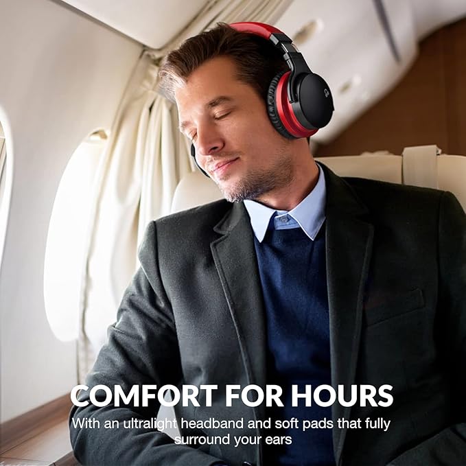Million Sold Classic E7 Active Noise Cancelling Headphones with Upgraded HD Sound, Wireless Bluetooth Headphones Over The Ear Unequaled Comfort, Vivid Deep Bass, for Home Office Travel Birthday Gift