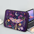 Butterfly Mushroom Laptop Protective Sleeve for Women 10 inch Computer Sleeve Bag Cute Portable Lap Top Case Suitable for Travel School Office Neatly Organizers Purple