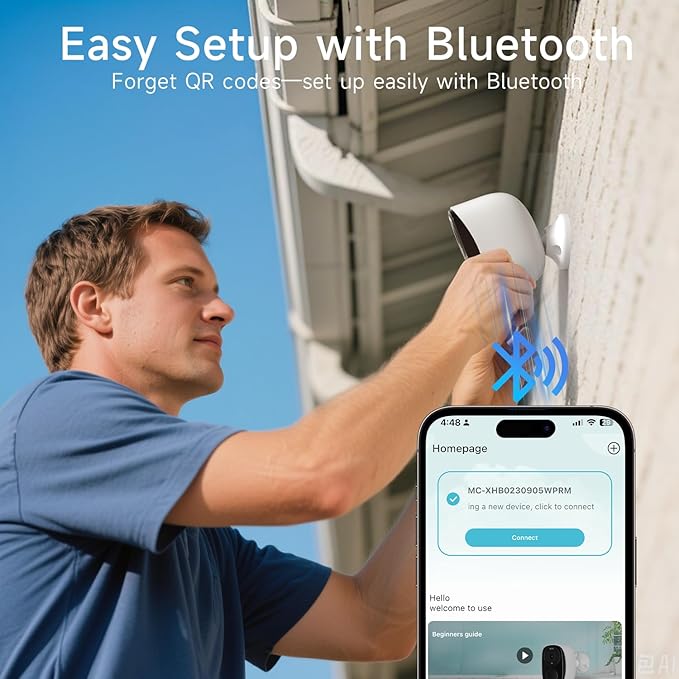 2pcs 5G/2.4G WiFi Security Cameras Wireless Outdoor,2K Home Indoor Camera with AI Detection, Siren,Wireless Cameras for Home Security with Color Night Vision, 2-Way Talk, IP65, Works/Alexa, Cloud/SD