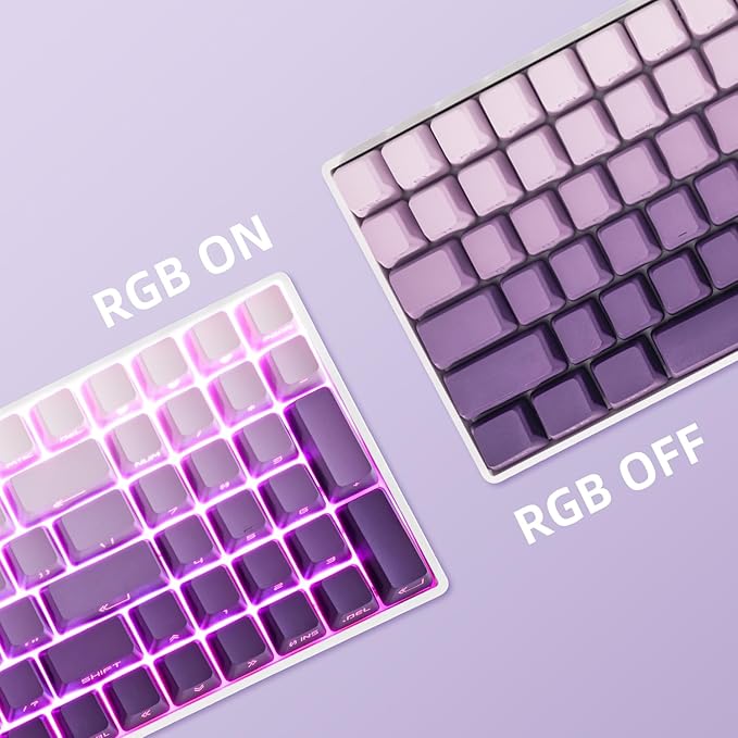 ZORNHER ZH100 Wireless Mechanical Keyboard,98% Purple Creamy Keyboard with Number Pad,Full Size Gaming Keyboard,Lighted Up PBT Dipped Keycaps,KKT Red Switches