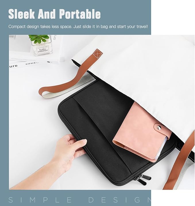 TiMOVO 9-11 Inch Tablet Sleeve Bag for iPad 11-inch A16 2025, iPad 10th Gen. 10.9", iPad 10.2", iPad Air 11/5th/4th Gen. 10.9", Galaxy Tab A9 Plus 11", Carrying Case with Pocket, Black