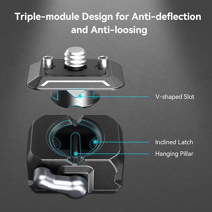 SmallRig Quick Release Ballhead Magic Arm 360° Rotation Articulating Magic Arm with 1/4" Screw, Drop-in HawkLock Camera Clamp for Field Monitor, Camera, Light, Max Load of 5kg, Aluminum Alloy - 3515C