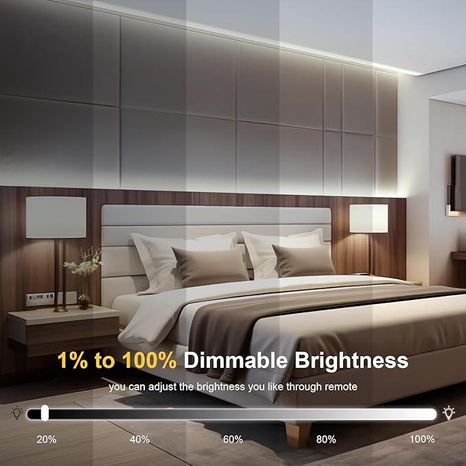 COB LED Strip Lights, ETL Listed Natural White Light Strip 4000K, 32.8ft 24V COB Lights with 3200 LEDs, CRI 90+, Remote, 24V Adapter, LED Light for Cabinets, Home DIY Lighting Indoor Decoration