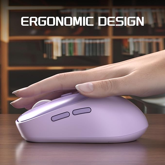 Camiysn MageGee V100 Wireless Mouse, Ultra-Light 2.4G USB Mouse with Adjustable DPI, Premium Rubber Scroll Wheel & Advanced Optical Sensor, Auto Sleep Mode for Energy Saving