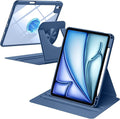 Wenlaty for iPad Air 11 inch Case (M4/M3/M2) & Air 5th/4th Gen Case 10.9 inch, for iPad Pro 11 inch 4/3/2/1 Gen,360° Rotating Cover, Detachable Magnetic Back,Pencil Holder,Auto Sleep/Wake,Sea Blue