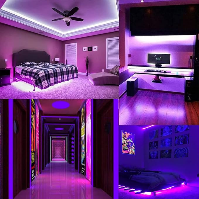 SUYOOULIN LED Strip Lights, SMD 2835 LED Strip, DC12V 1200LEDs 16.4Ft 26000LM High Density LED Light Strips Non-Waterproof IP21, 3 Times Brightness Than SMD3528 LED Strip, Purple