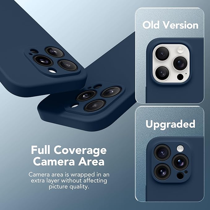 Magnetic for iPhone 13 Pro Max Case, Compatible with MagSafe, [Full Camera Protection][Screen Protector] Silicone Shockproof Protective Phone Case for iPhone 13 Pro Max 6.7", Cobalt Blue