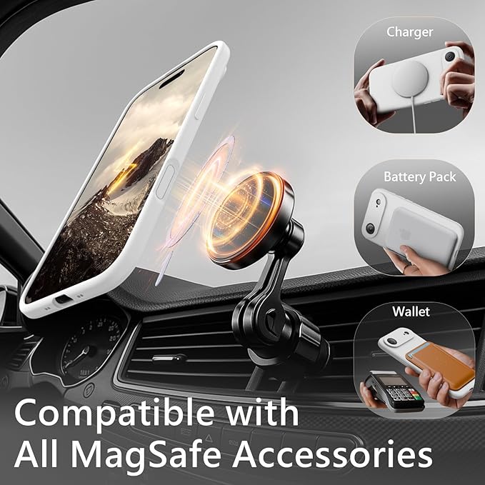 FireNova Magnetic for iPhone Air Case, Compatible with MagSafe, [Integrated Silicone Camera Control Button] [Camera Protection] Microfiber Lining Phone Case for iPhone 17 Air, 6.5", White