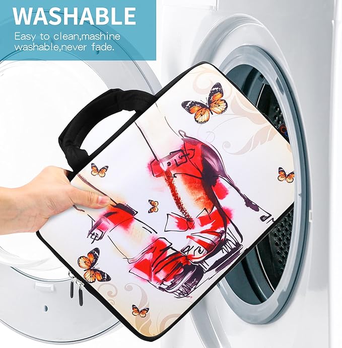 icolor 11 11.6 12 12.1 12.5 inch Laptop Carrying Bag Chromebook Case Notebook Ultrabook Handle Bag Tote Tablet Cover Neoprene Sleeve Laptop for Women Shoes