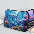 Dolphin Laptop Sleeve for Women Men 10 inch Laptop Accessories with Versatile Uses Lap Top Case Portable Computer Sleeve Laptop Pouch Ideal Gifts for Holidays Blue
