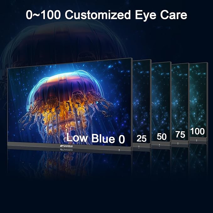 SANSUI 27 Inch Computer Monitor 120Hz, FHD 1080P Flat Monitor, HDMI DP Ports FreeSync, HDR, 110% sRGB, Tilt Adjustable Frameless VESA Compatible for Office and Home (ES-27F2, HDMI Cable Included)