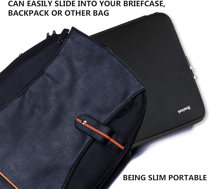 Laptop Case, Protective Computer Sleeve Carrying Bag Compatible with 13 inch New MacBook Air M2/A2681 M1/A2337, New MacBook Pro M2/A2686 M1/A2338/ 12.9-inch iPad Pro 6th/5/4/3rd Generation, Black