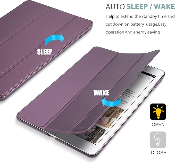 ProCase Smart Case for 10.5” iPad Air 3rd Generation 2019 / iPad Pro 2017, Slim Stand Cover with Translucent Frosted Back for iPad Air 3 -Purple