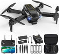 Drone with 1080P Camera, Christmas Mini Foldable Drone for Adults and Beginners, Headless Mode, Altitude Hold, One Key Start/Landing, 360° Flips, Speed Adjustment (Matte Black)