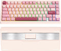 KEEBMONKEY PMOKEY Wave 75 CNC Aluminum Quick Release Tri-Mode Wireless Gaming Keyboard,QMK/VIA Tri-Mode Mechanical Keyboard with 8000mAh Battery,Hot-Swappable with RGB for Windows/Mac/PC (Pro Pink)