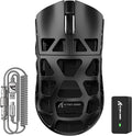 FELICON x Attack Shark R3 Magnesium Alloy Wireless Gaming Mouse, 46g Ultra-Lightweight Skeletal Shell, PAW3395 26K DPI, 8K Polling, Tri-Mode 2.4G/BT/Wired, for PC Mac Laptop - Black