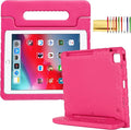 Kids Case for iPad Pro 11-inch 4th/3rd/2nd Gen 2020-2022, Techcircle [Support Pencil Charging] Handle Stand Lightweight EVA Foam Bumper Protective Rugged Drop Protection Child Proof Cover, Rose