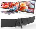 Laptop Screen Extender, 14'' FHD 1080P Ultra-Slim Triple Portable Monitor for Laptops, Two Cable USB-C Travel Monitor Extender Plug & Play for 13"-17" Laptop, Compatible with Wins/Mac/Android/Chrome