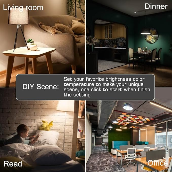 UCB Alexa Light Bulb 1300LM, 12W Smart Light Bulbs Warm White to Daylight Tunable, A19 E26 Bluetooth LED Bulbs for Bedroom Kitchen Living Room Office（12 Pack）